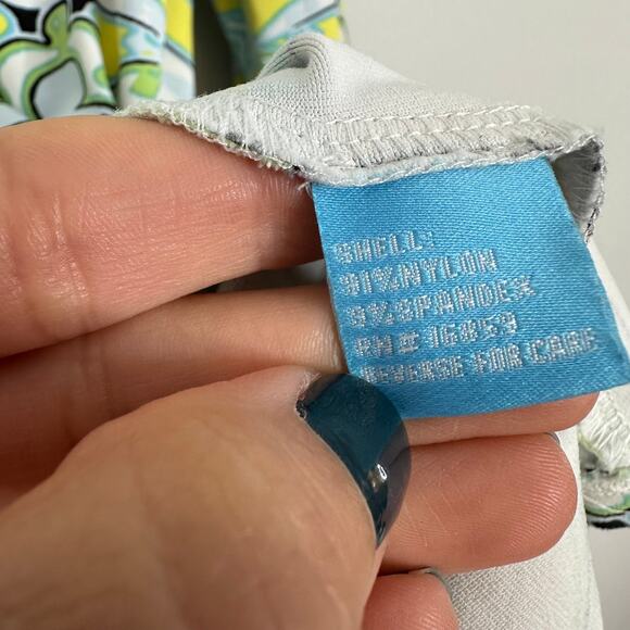 J. McLaughlin Bedford Yellow Green Blue Quarter Zip Pullover - Picture 8 of 9